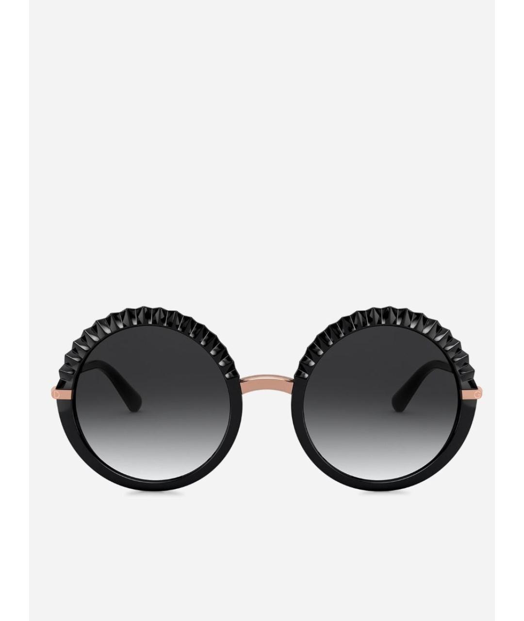 DOLCE&GABBANA Черные пластиковые солнцезащитные очки, фото 9