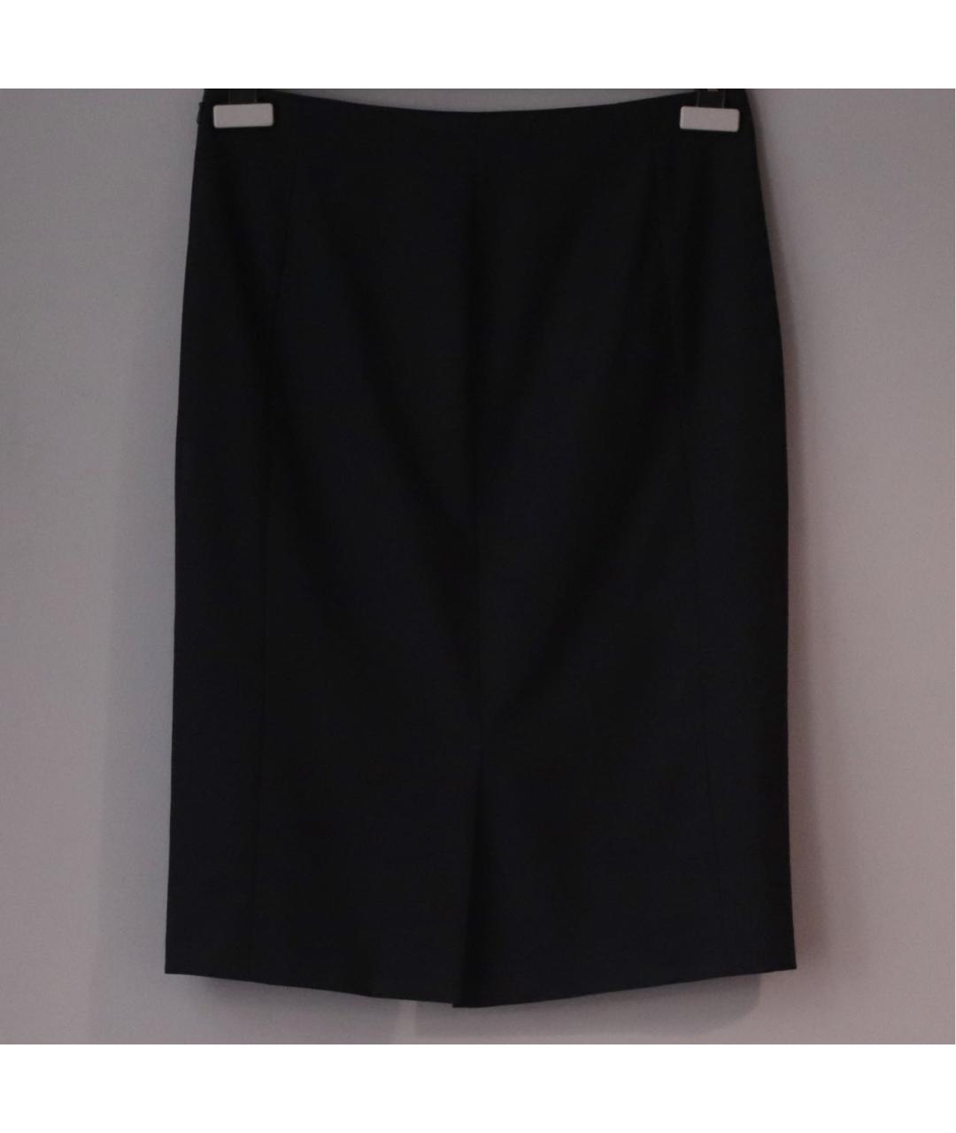 PAUL SMITH Черная шерстяная юбка миди, фото 2