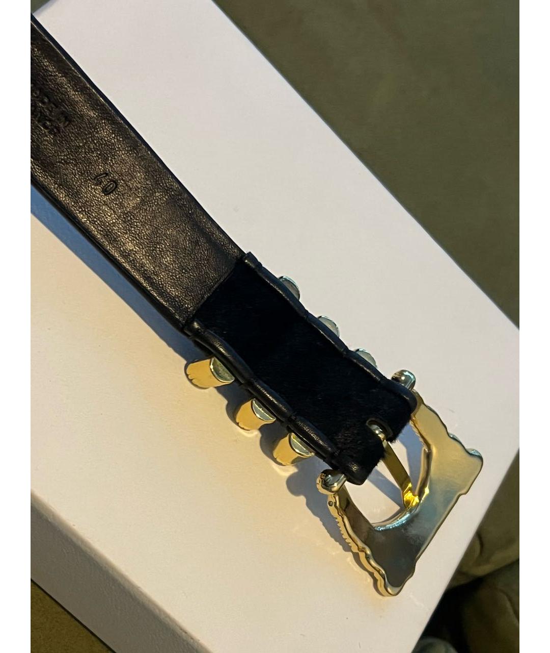 BALMAIN Черный кожаный ремень, фото 2