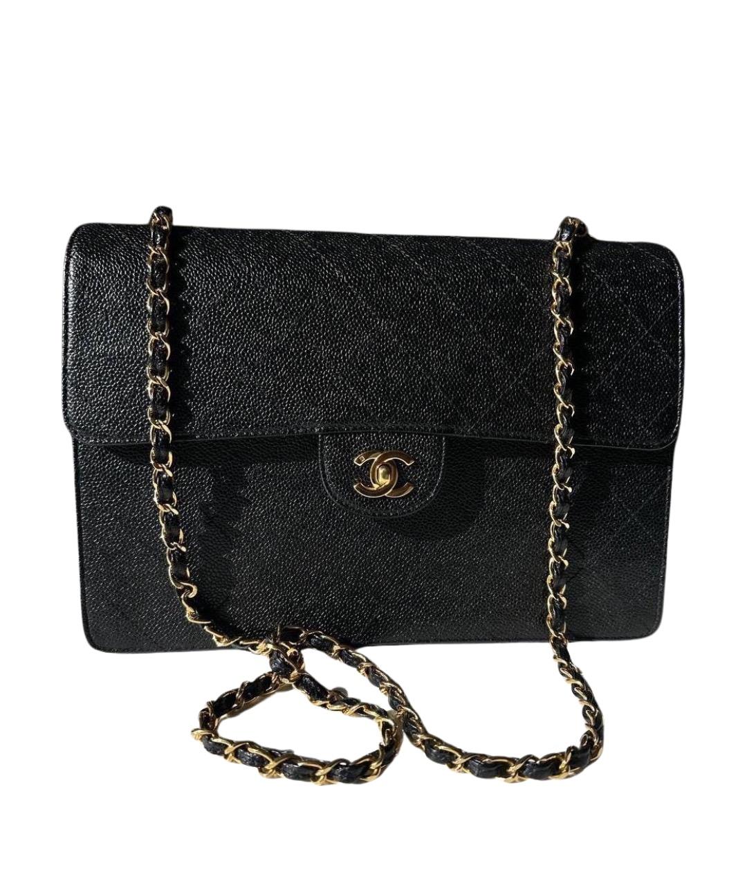 CHANEL Черная кожаная сумка через плечо, фото 1