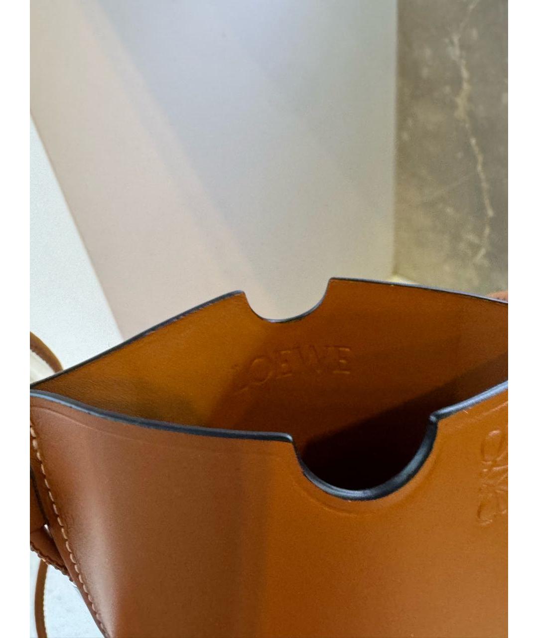 GUCCI Коричневая кожаная сумка через плечо, фото 8