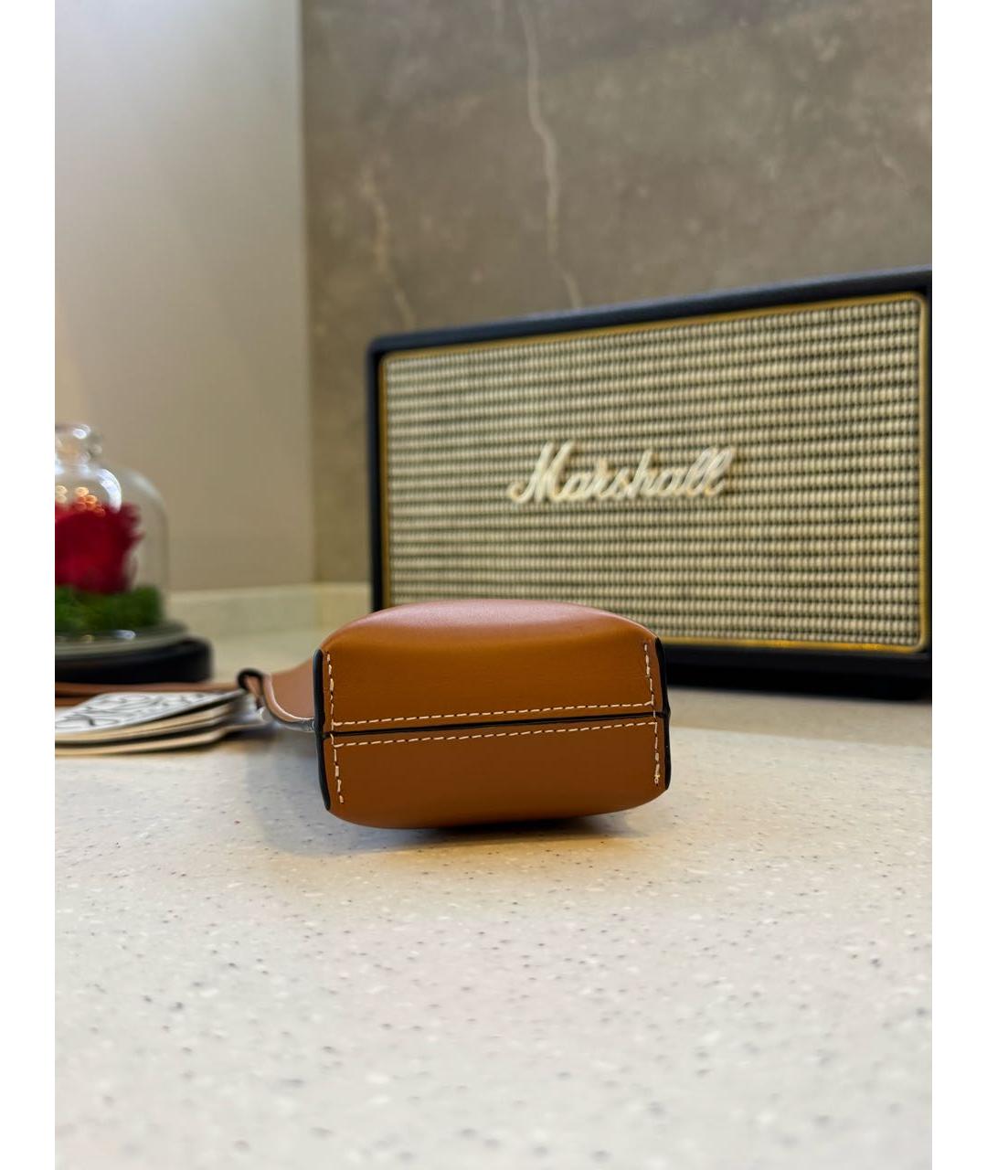 GUCCI Коричневая кожаная сумка через плечо, фото 4