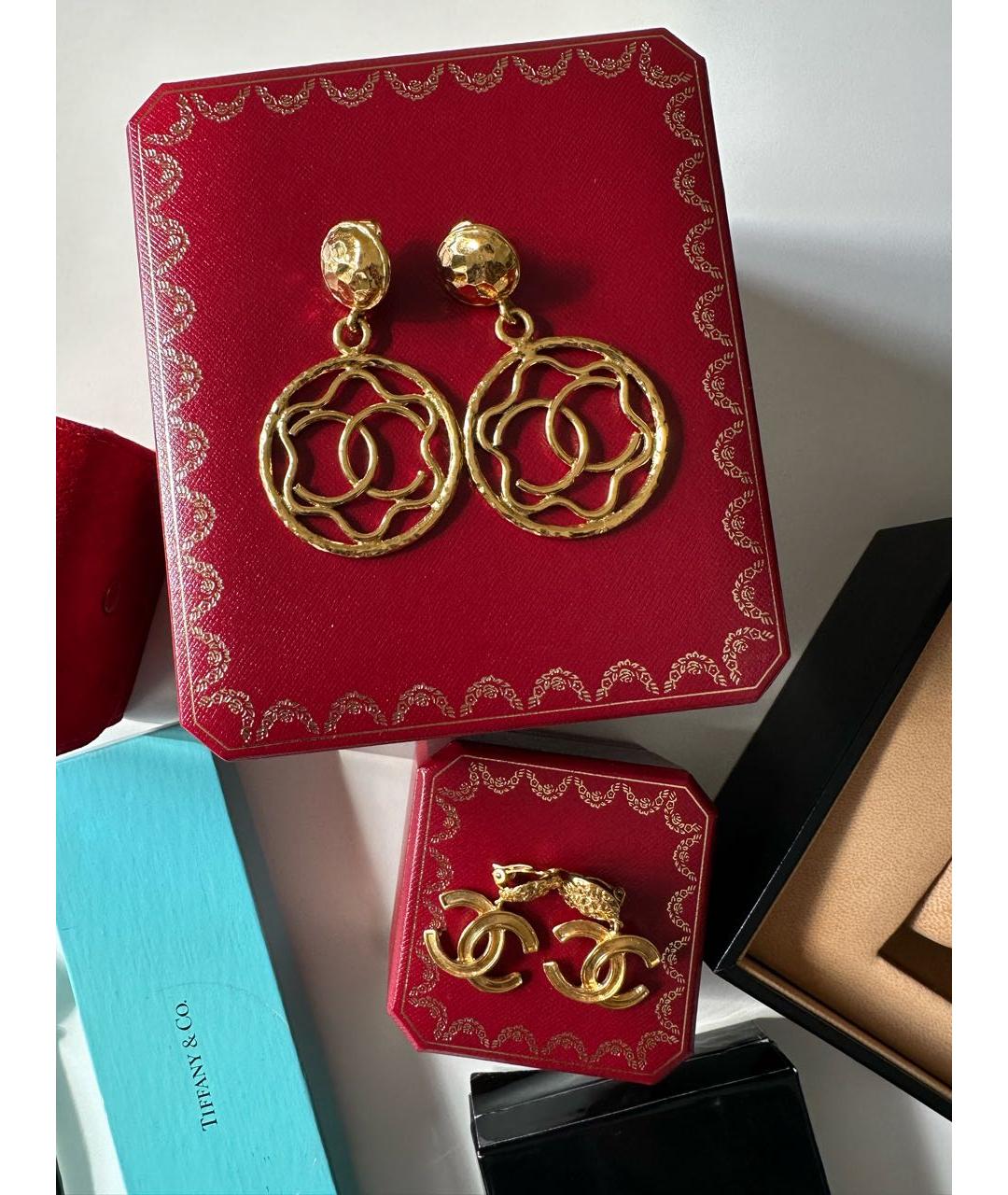 CHANEL Золотые серьги, фото 5