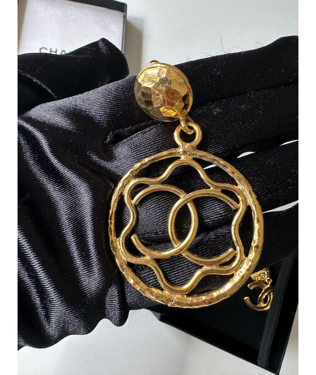 CHANEL Золотые серьги, фото 3