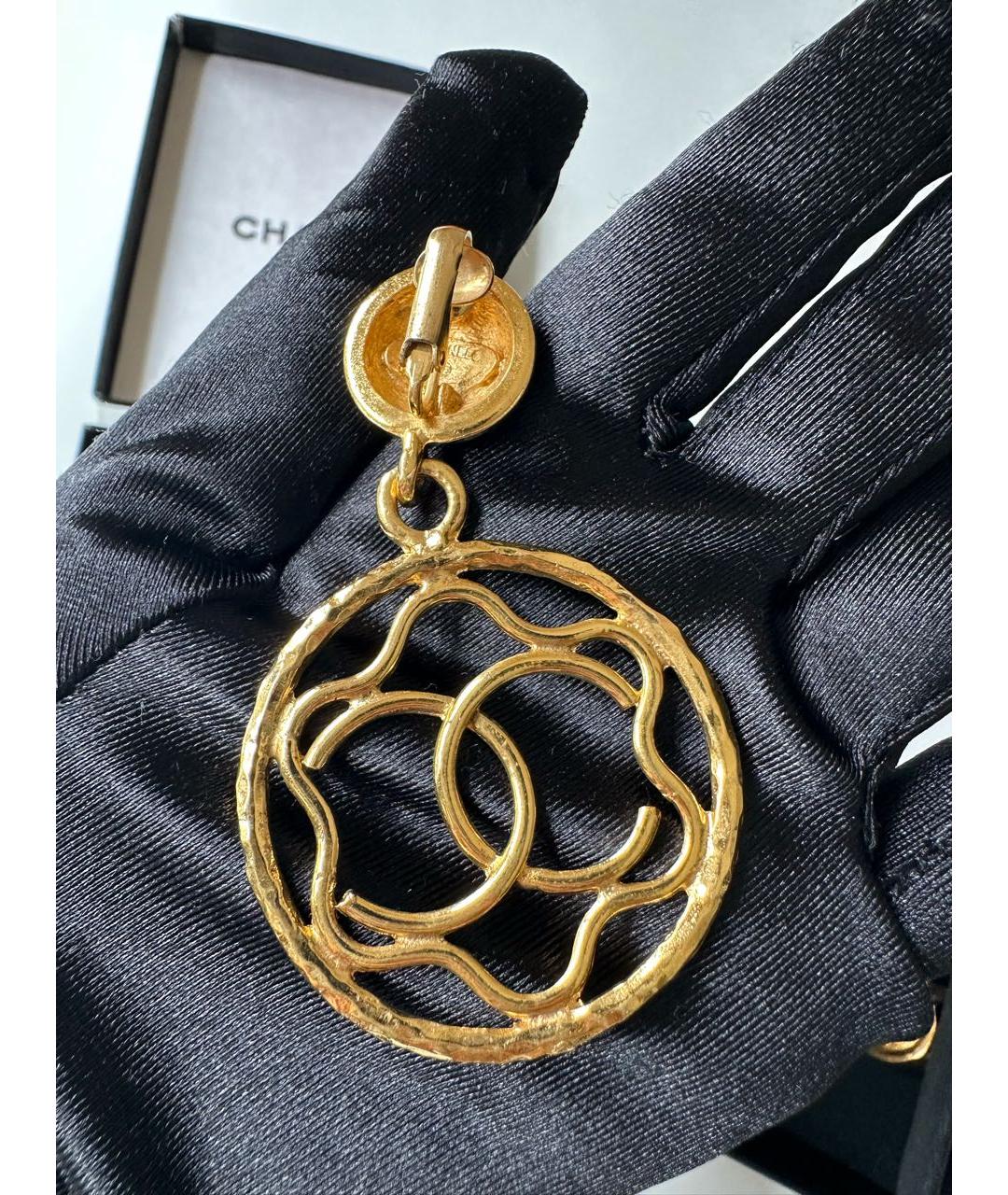 CHANEL Золотые серьги, фото 4