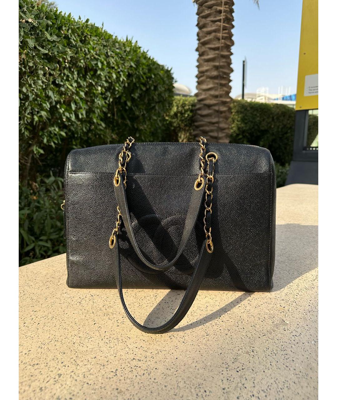 CHANEL Черная кожаная сумка через плечо, фото 3