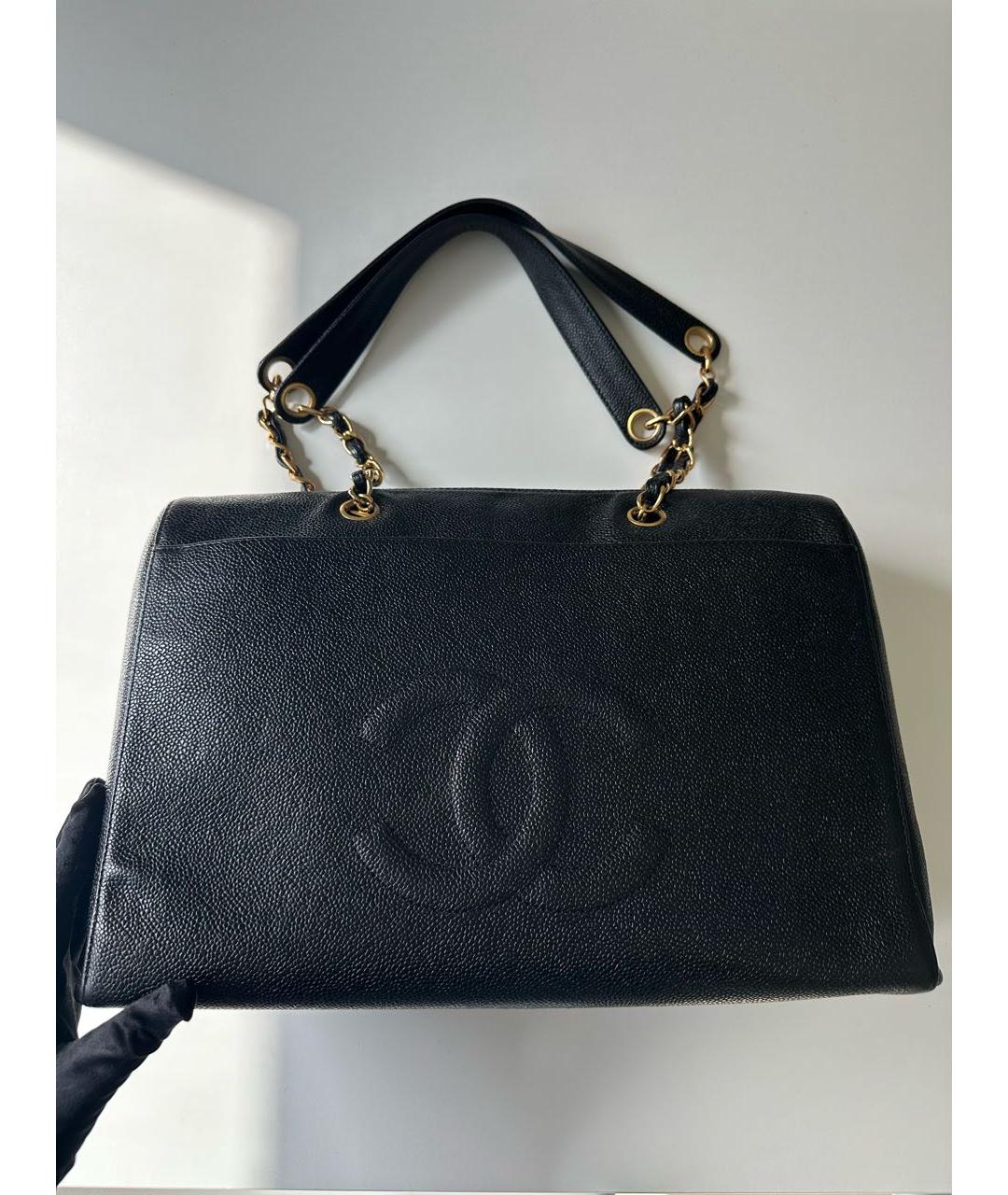 CHANEL Черная кожаная сумка через плечо, фото 5