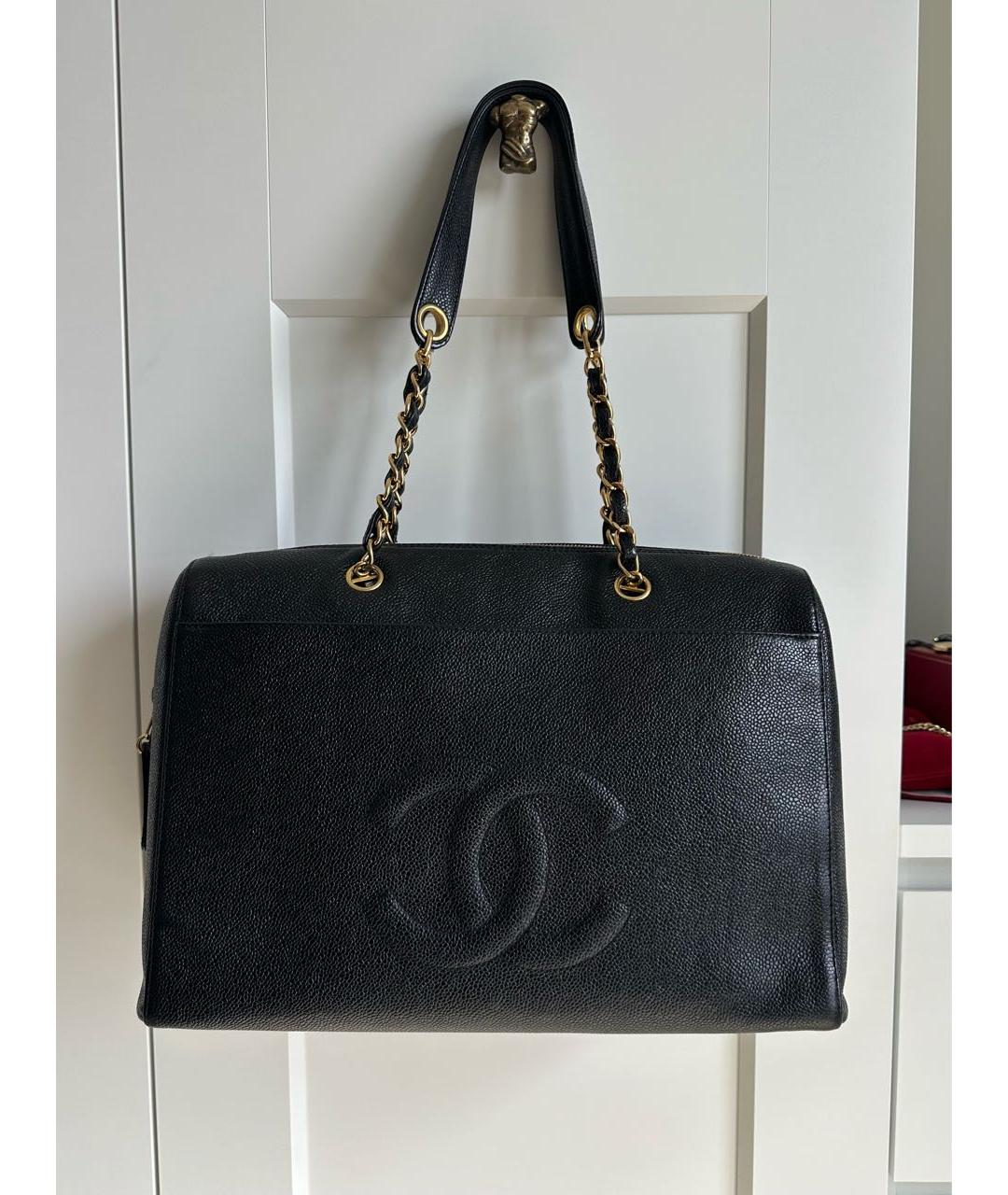 CHANEL Черная кожаная сумка через плечо, фото 9