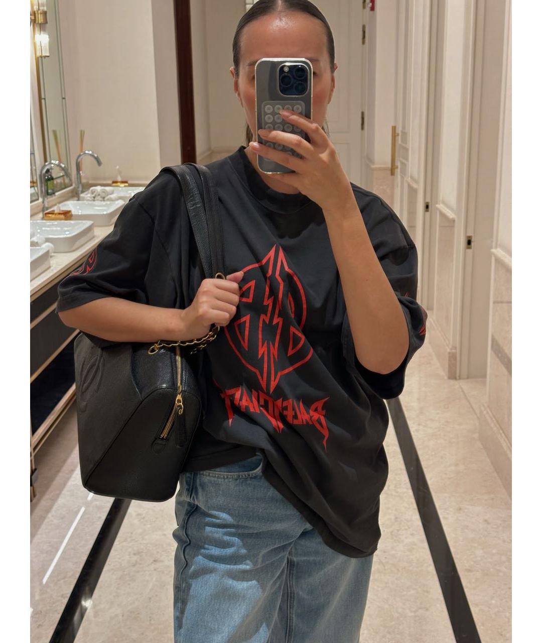 CHANEL Черная кожаная сумка через плечо, фото 6