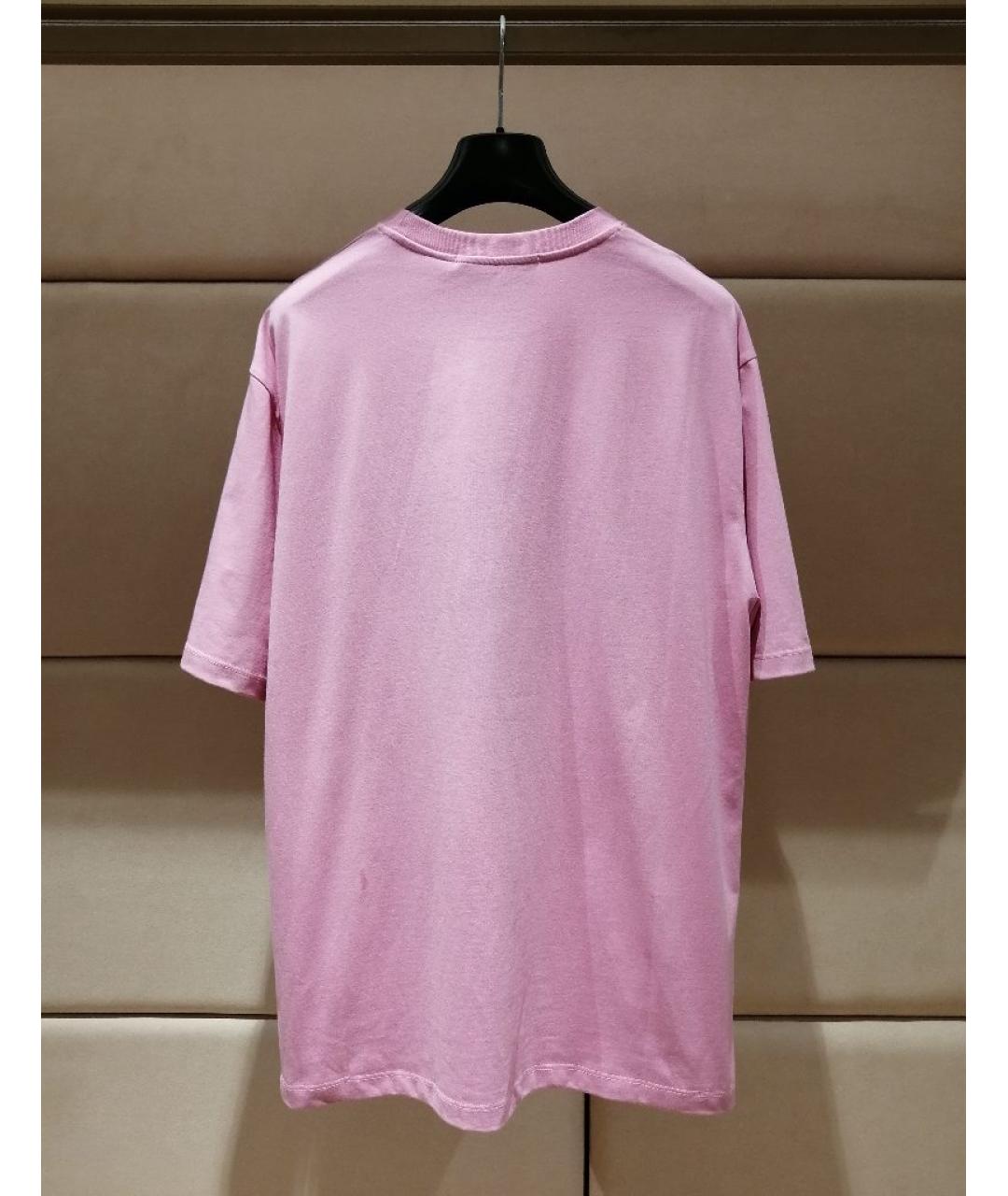 MSGM Розовая хлопковая футболка, фото 2