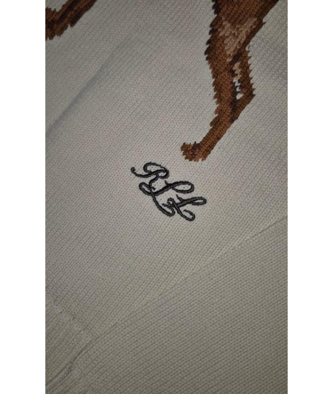 RALPH LAUREN Бежевый хлопковый джемпер / свитер, фото 6