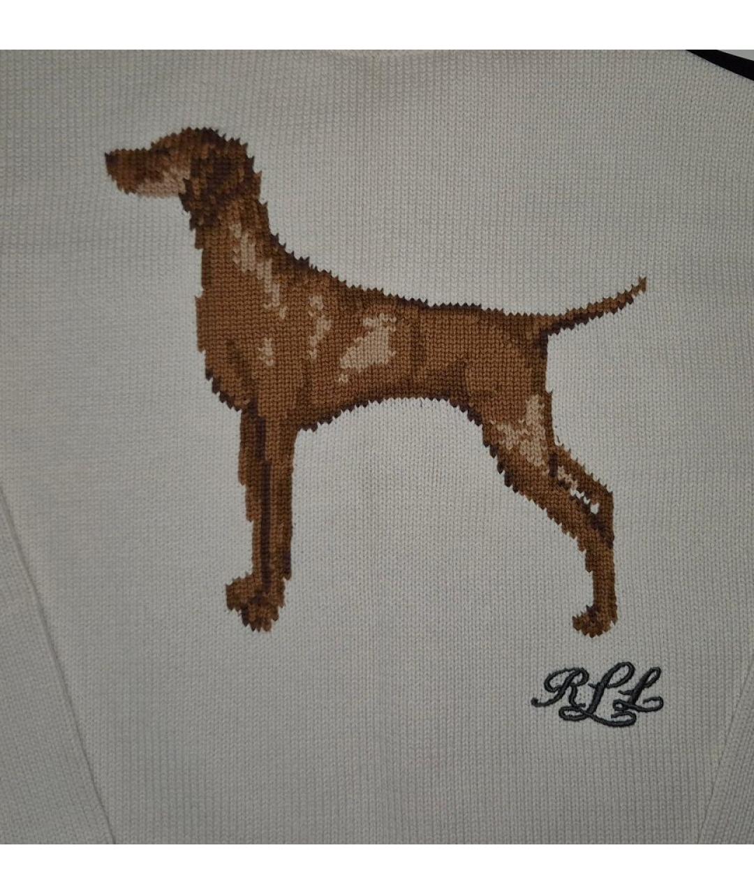 RALPH LAUREN Бежевый хлопковый джемпер / свитер, фото 4