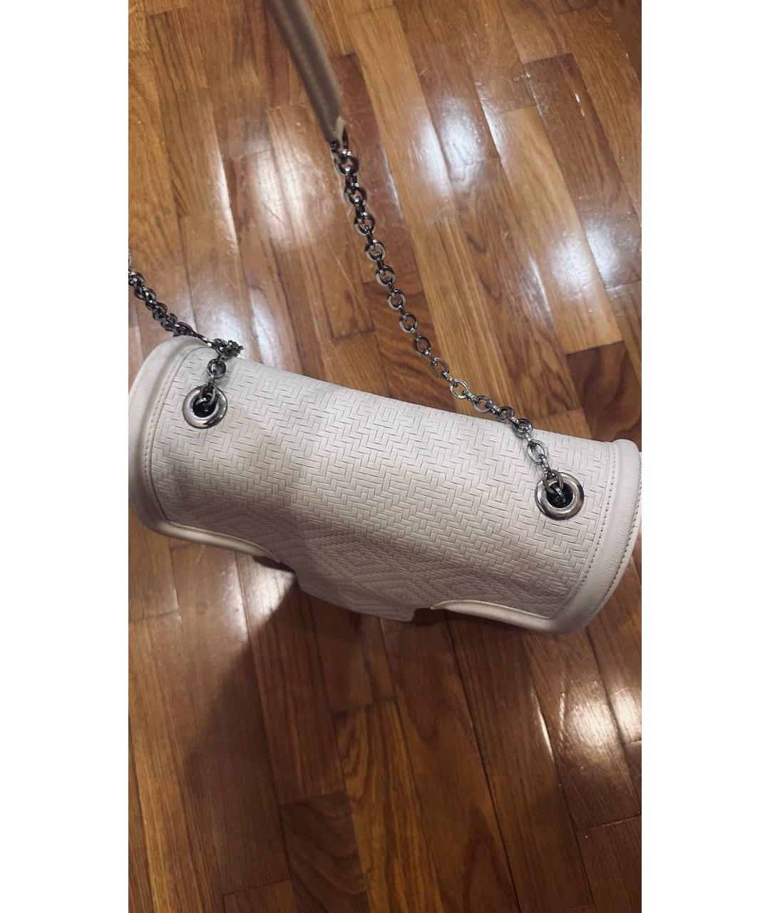 ALEXANDER MCQUEEN Белая кожаная сумка через плечо, фото 2