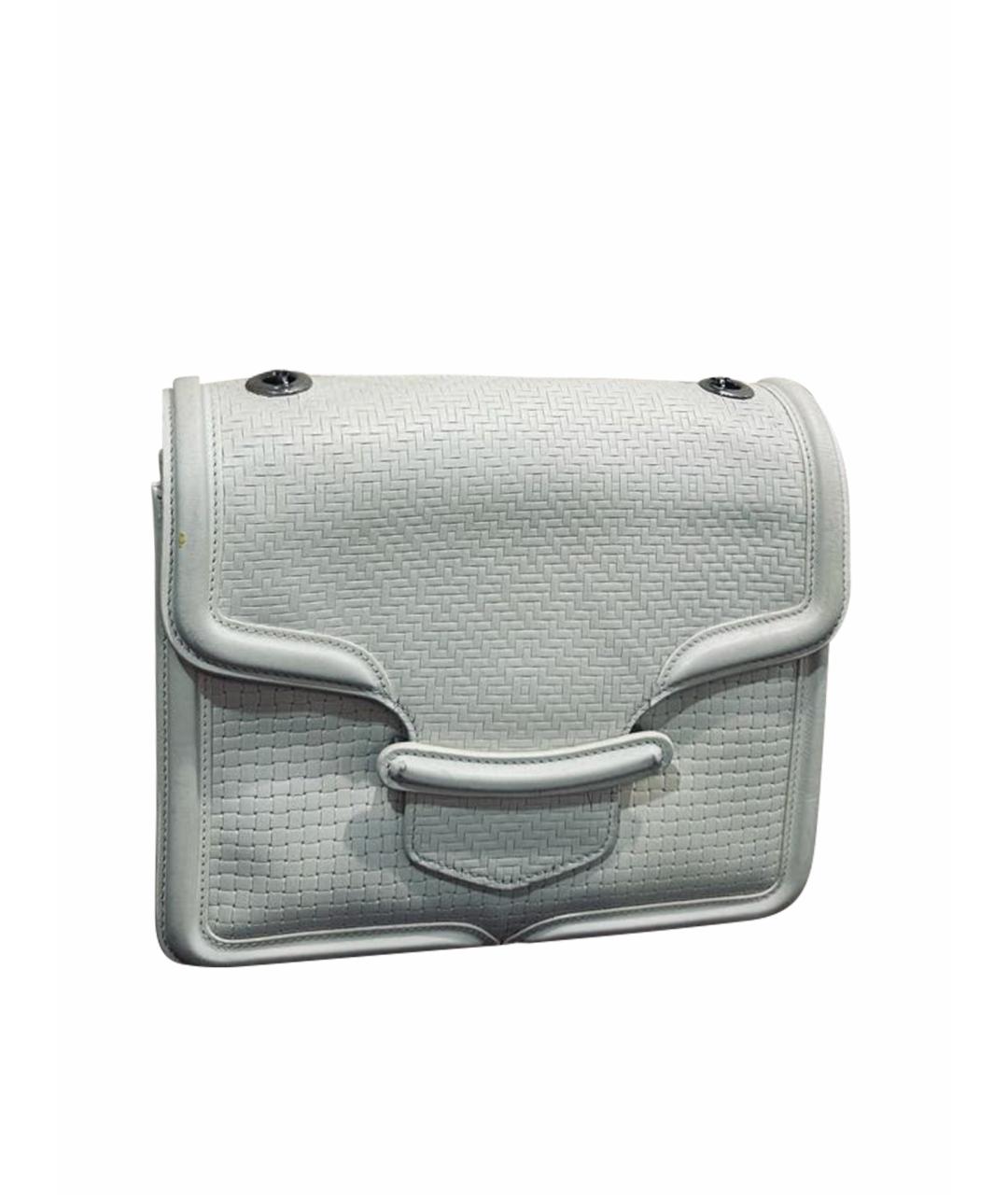 ALEXANDER MCQUEEN Белая кожаная сумка через плечо, фото 1