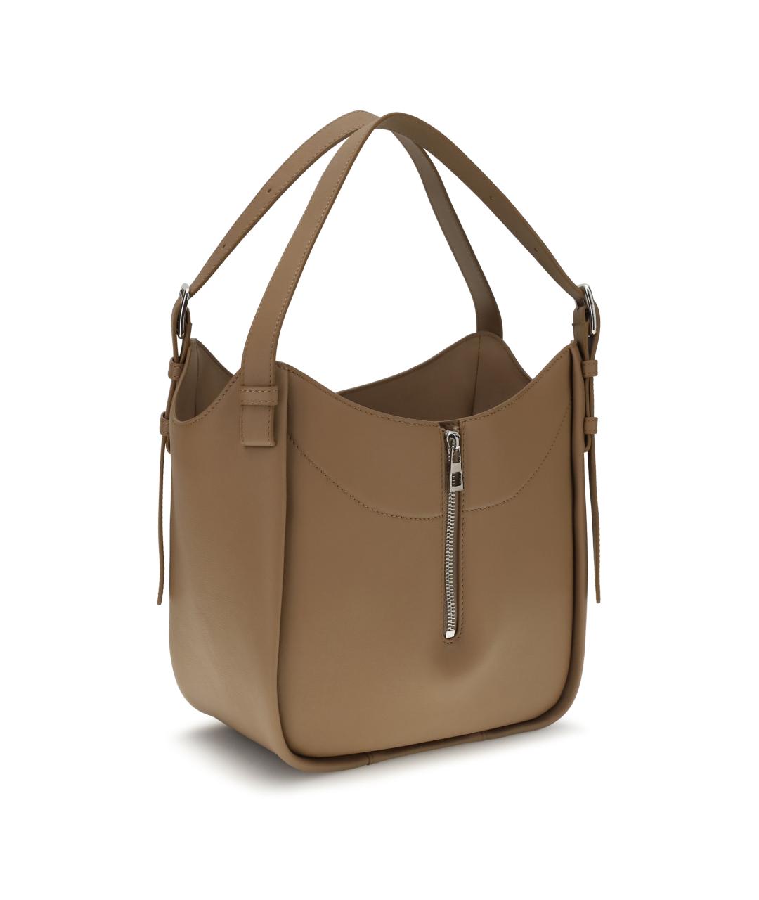 LOEWE Бежевая кожаная сумка тоут, фото 3