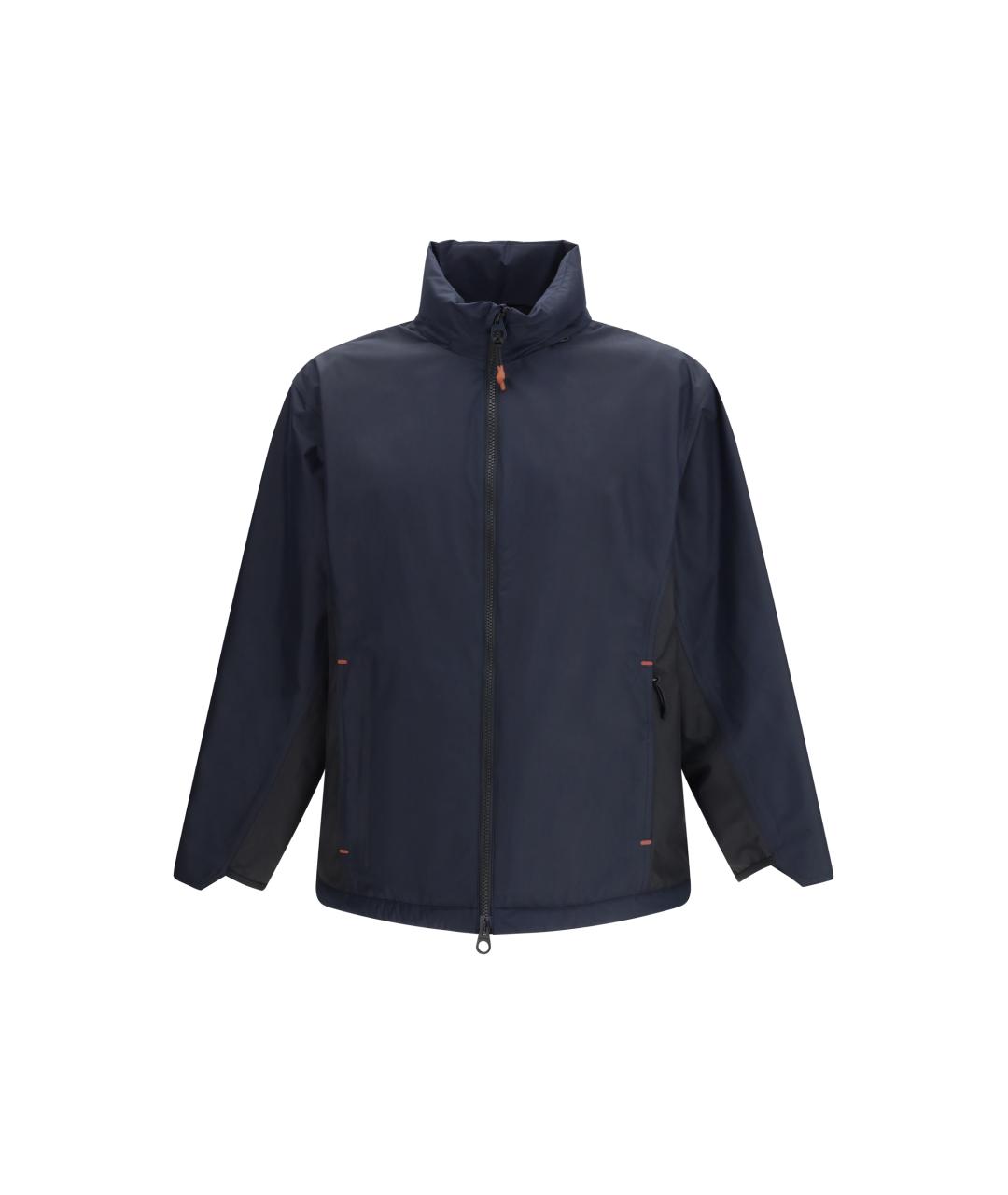 LORO PIANA Темно-синяя полиэстеровая куртка, фото 1