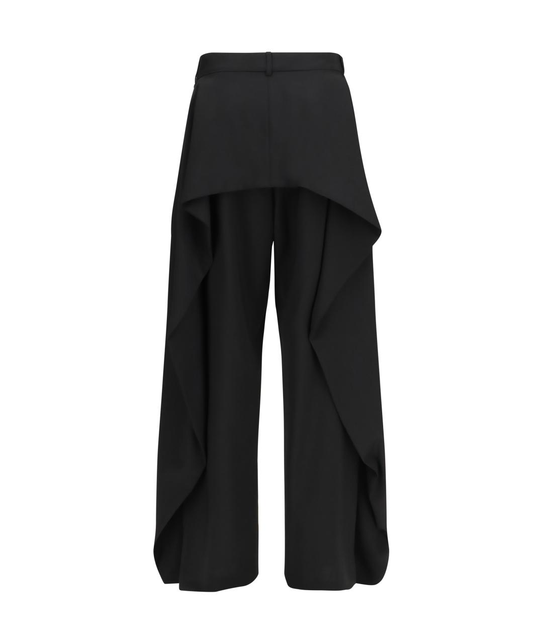 LOEWE Черные шерстяные прямые брюки, фото 2