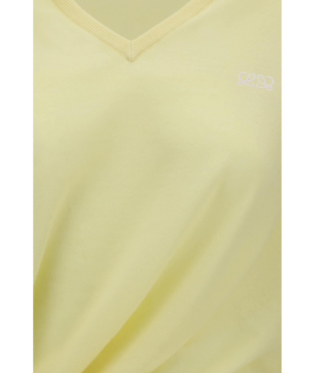 LOEWE Желтый шерстяной джемпер / свитер, фото 3