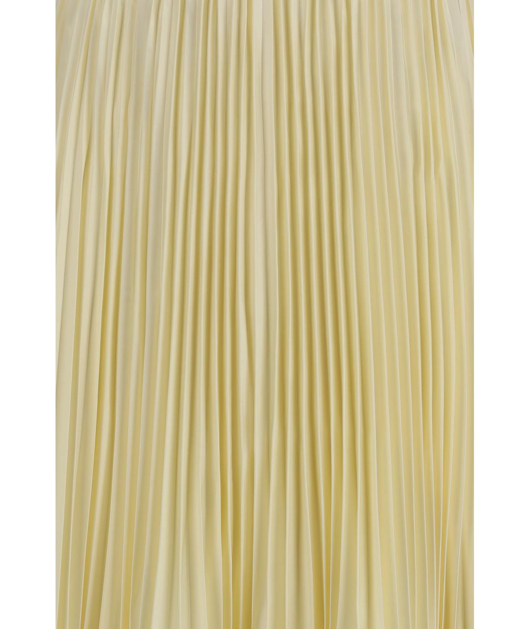 SELF-PORTRAIT Желтая полиэстеровая юбка миди, фото 3