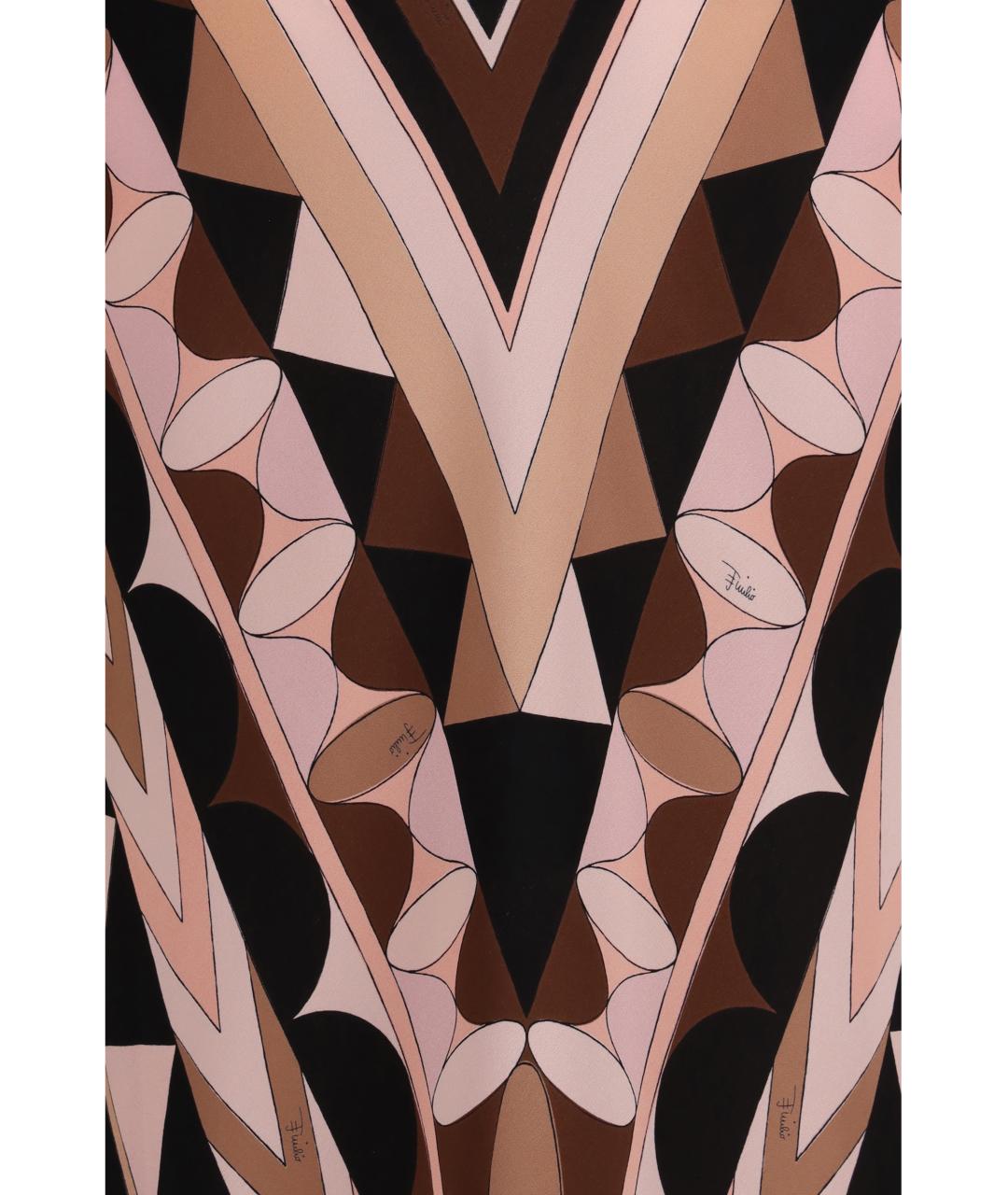 PUCCI Мульти шелковое повседневное платье, фото 3