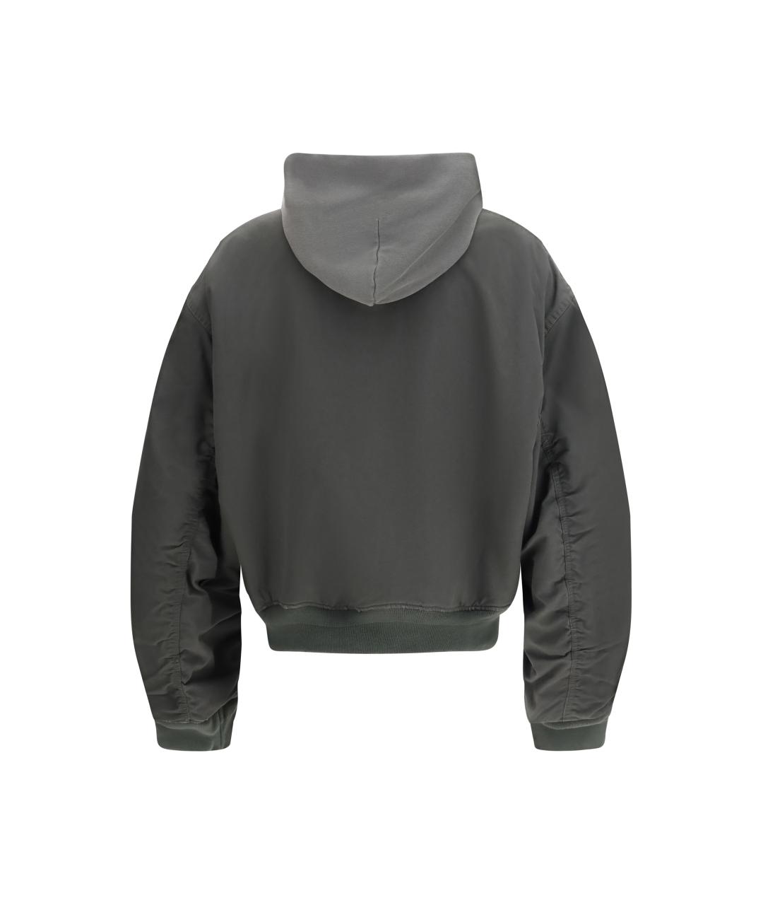 BALENCIAGA Антрацитовая хлопковая куртка, фото 2