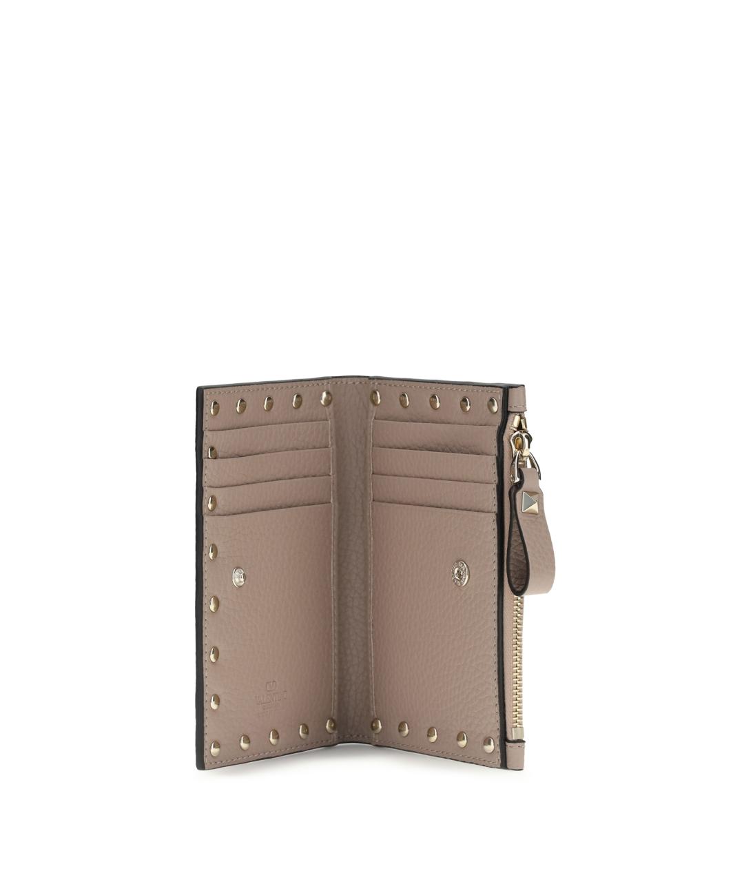 VALENTINO Розовый кожаный кардхолдер, фото 3