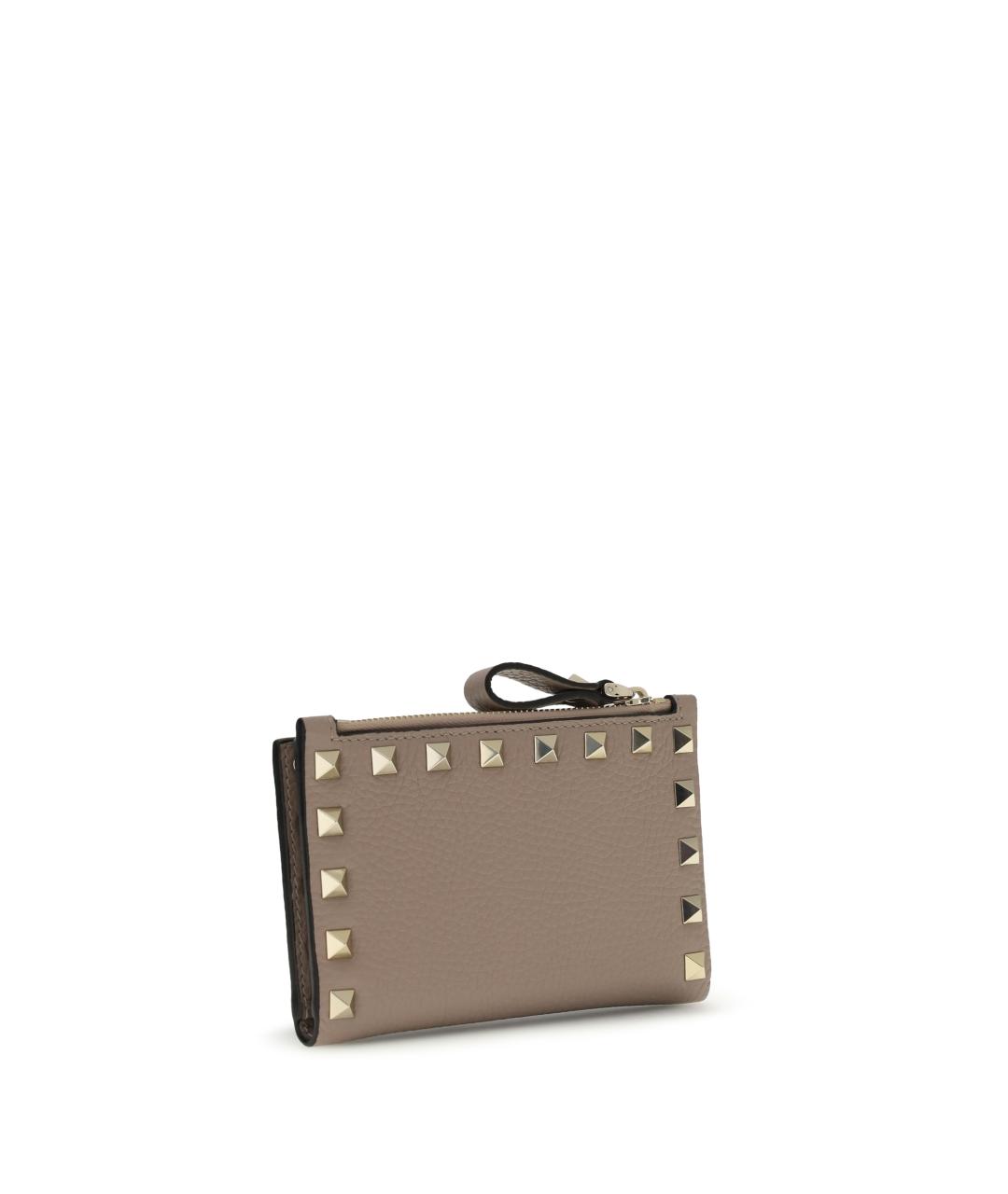 VALENTINO Розовый кожаный кардхолдер, фото 2