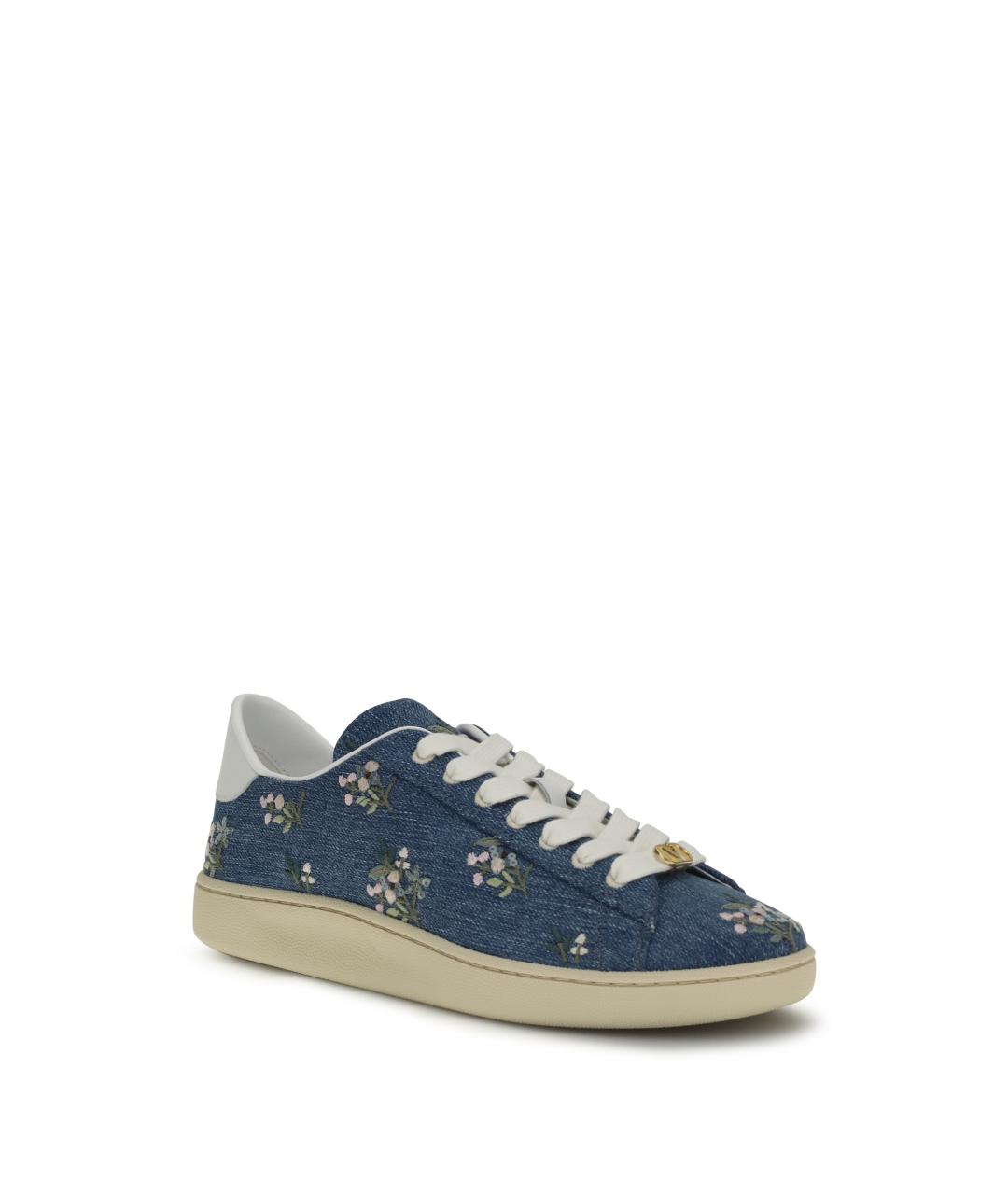 VALENTINO Синие текстильные кеды, фото 2