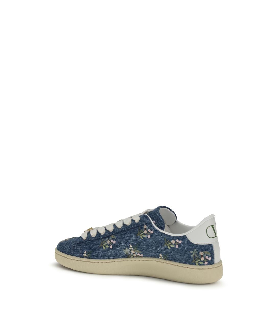 VALENTINO Синие текстильные кеды, фото 3