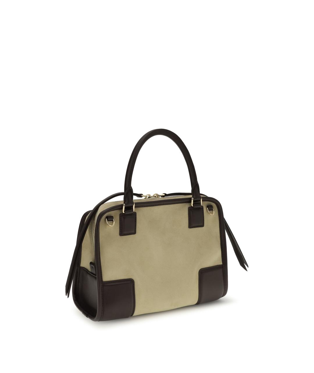 LOEWE Бежевая замшевая сумка тоут, фото 3