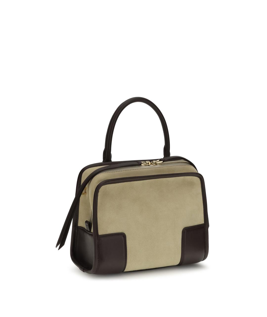 LOEWE Бежевая замшевая сумка тоут, фото 2