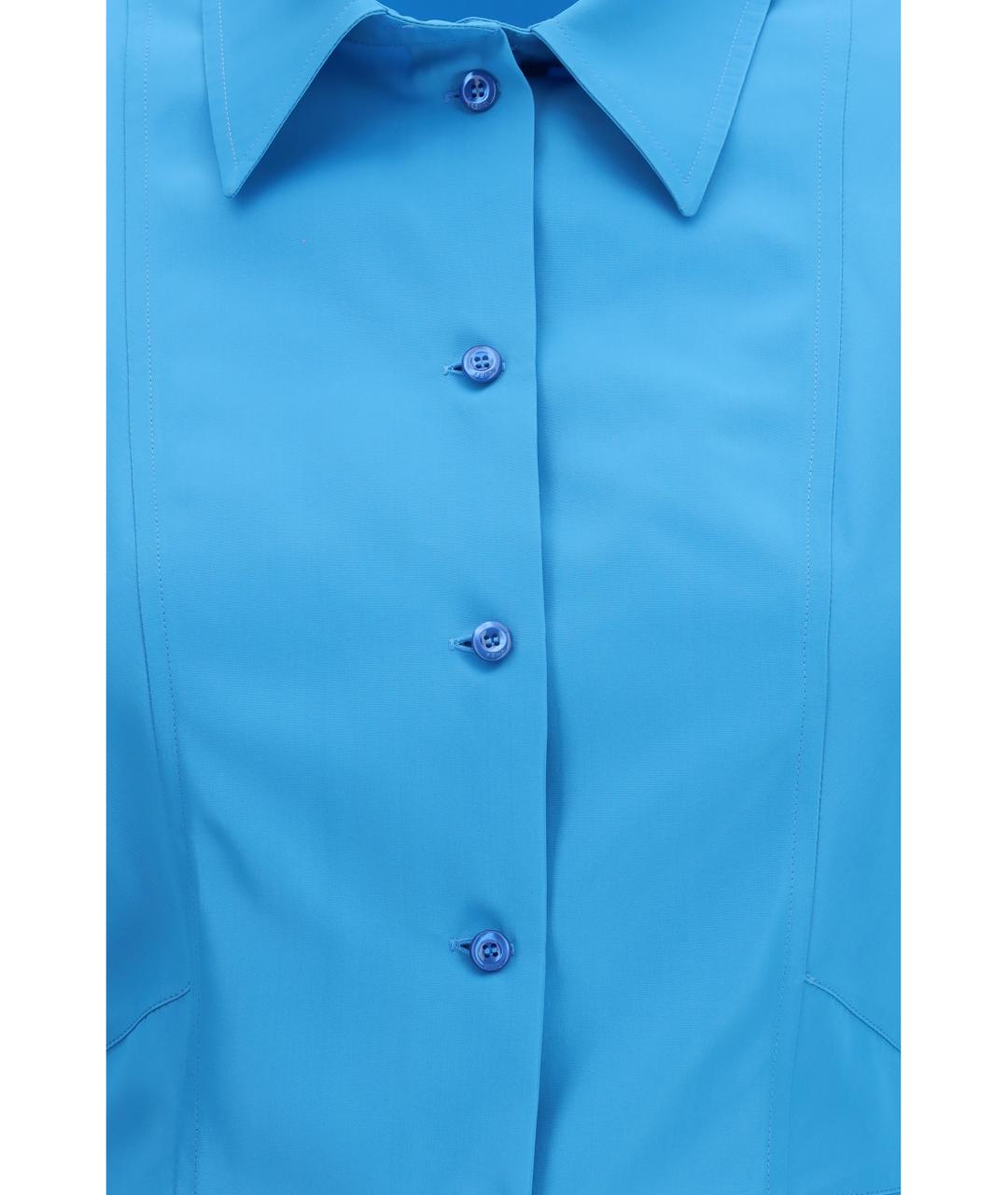 FENDI Синее вискозное повседневное платье, фото 3