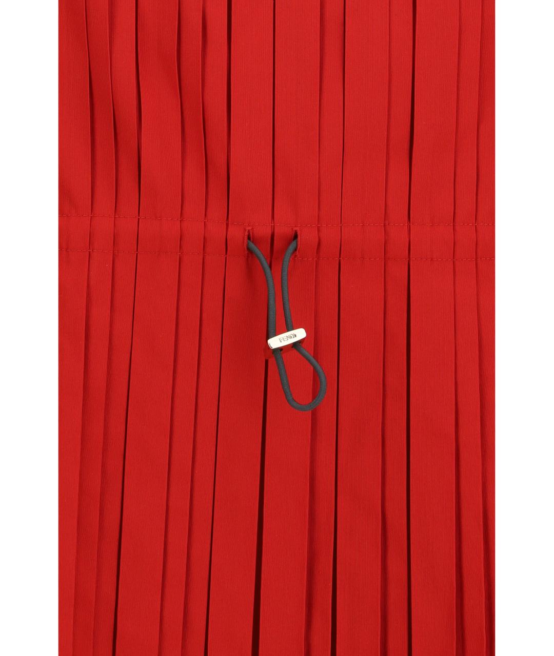 FENDI Красное полиэстеровое коктейльное платье, фото 3