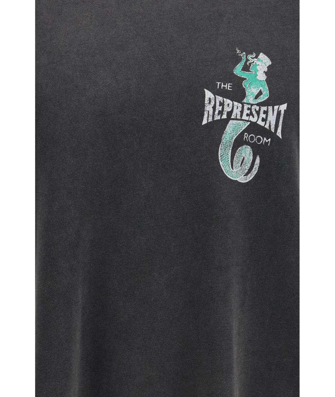 REPRESENT Серая хлопковая футболка, фото 3