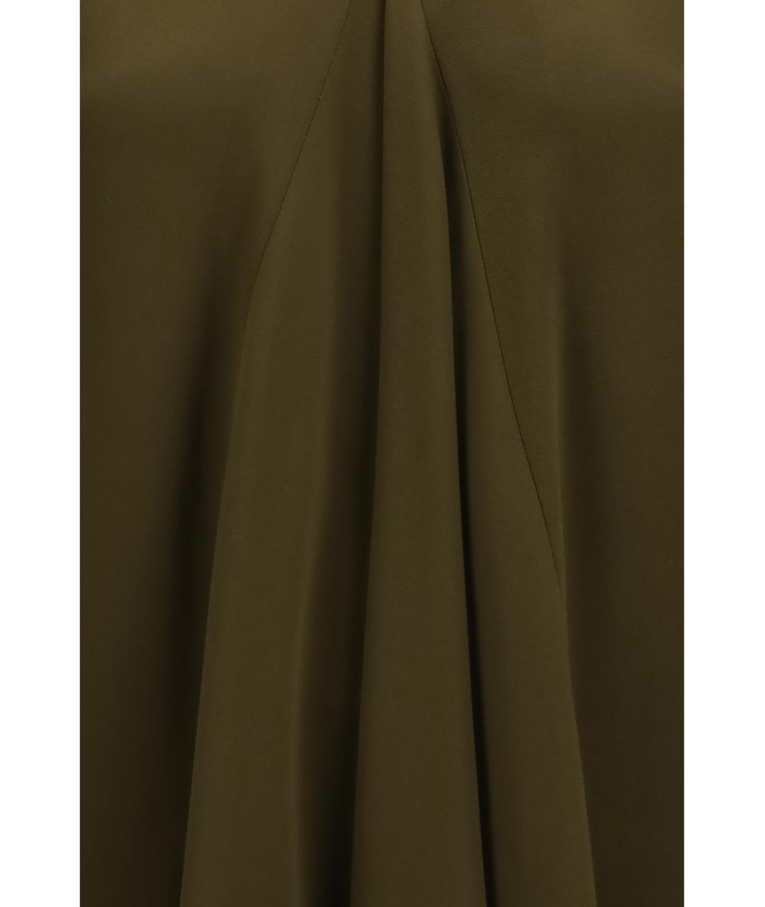 LOEWE Хаки вискозное повседневное платье, фото 3