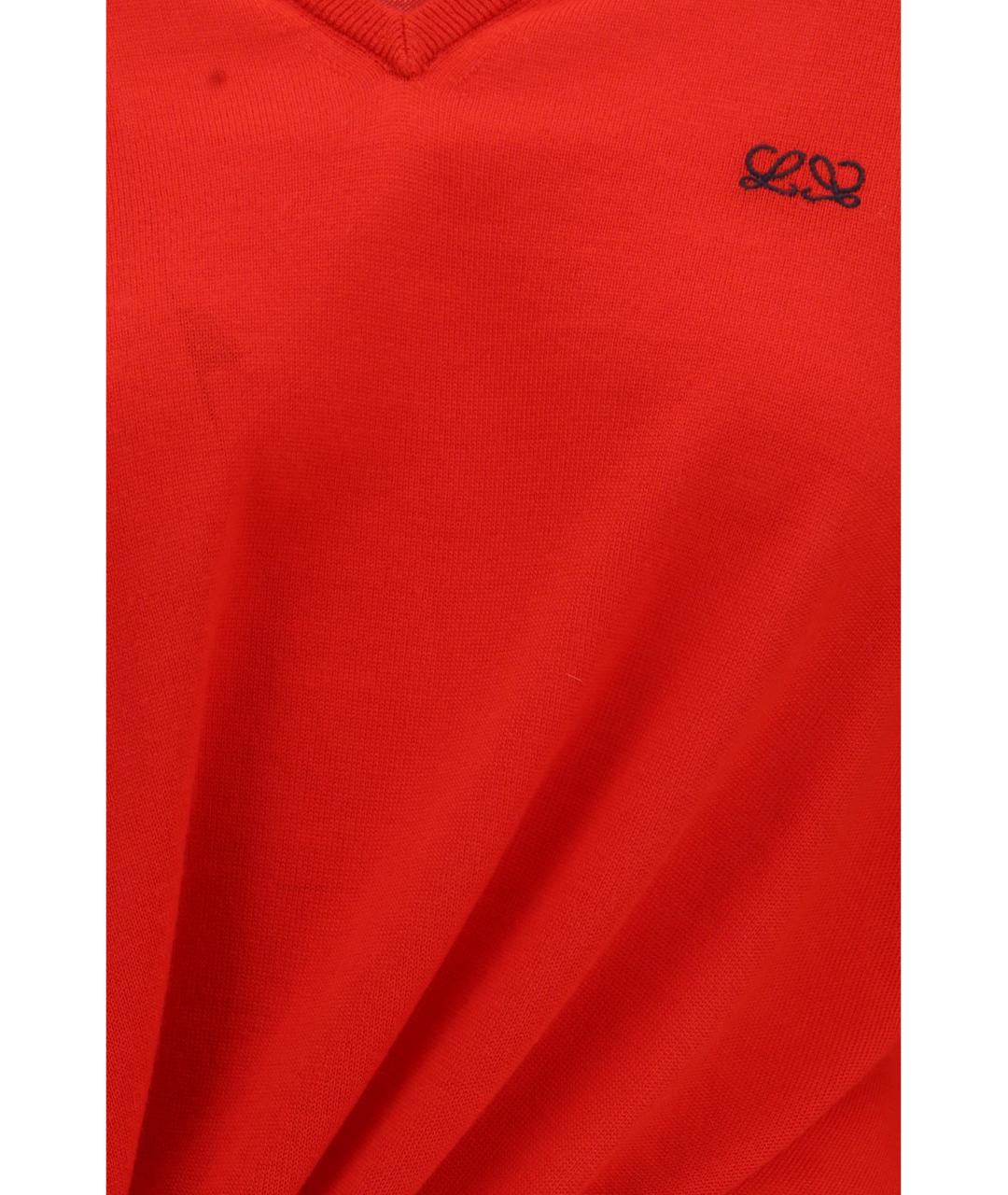 LOEWE Красный шерстяной джемпер / свитер, фото 3