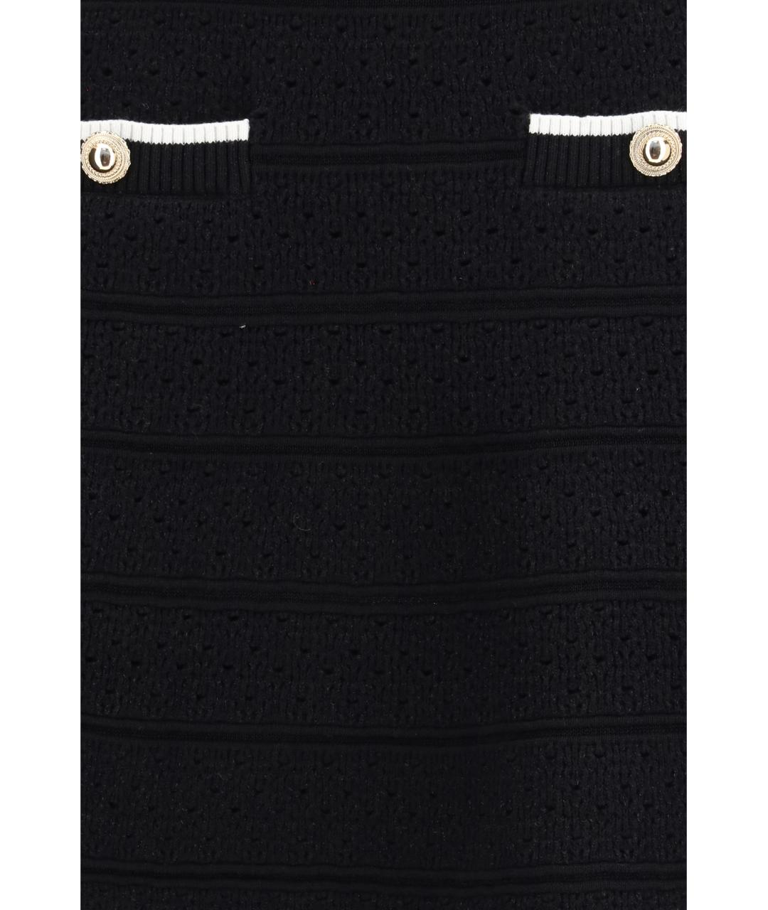 SELF-PORTRAIT Черная хлопковая юбка мини, фото 3