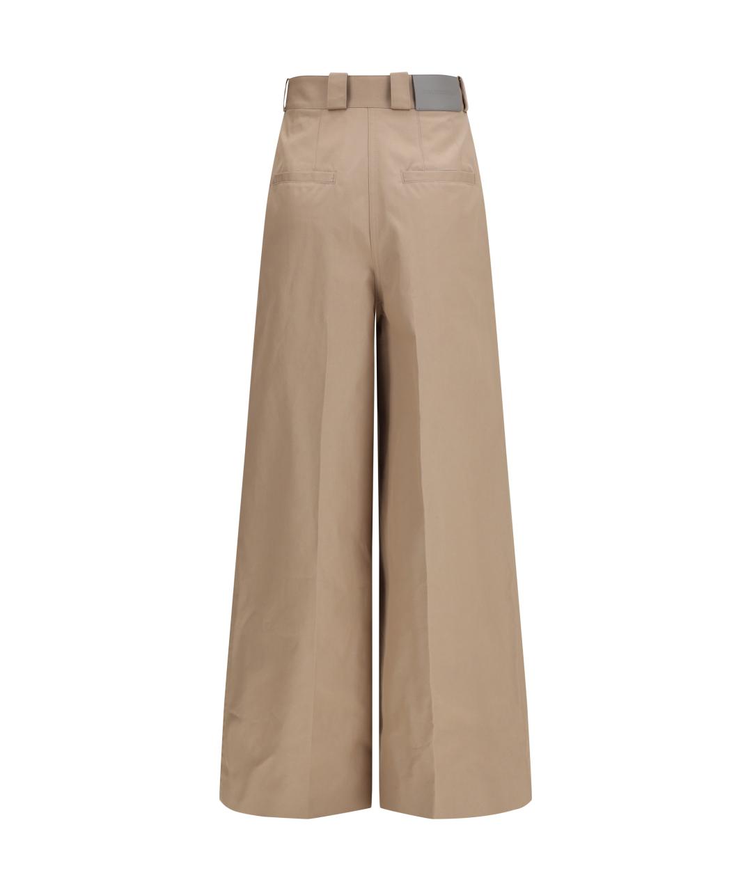 BALENCIAGA Бежевые хлопковые брюки широкие, фото 2