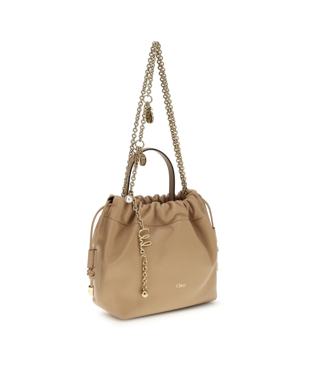 CHLOE Бежевая кожаная сумка тоут, фото 2