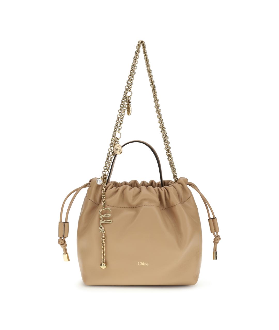 CHLOE Бежевая кожаная сумка тоут, фото 1