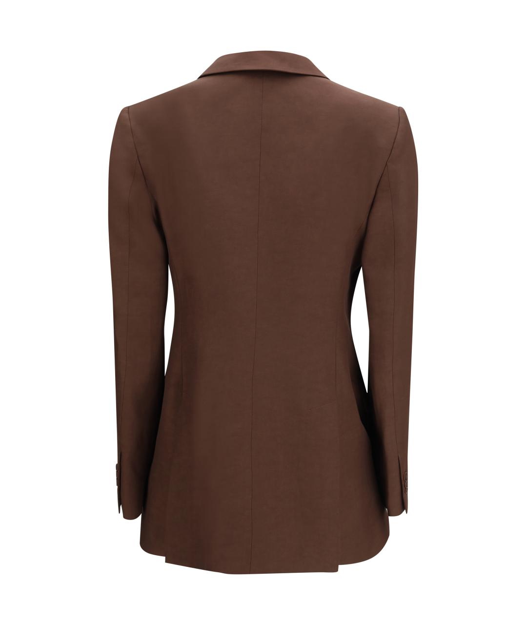 P.A.R.O.S.H. Коричневый хлопковый жакет/пиджак, фото 2