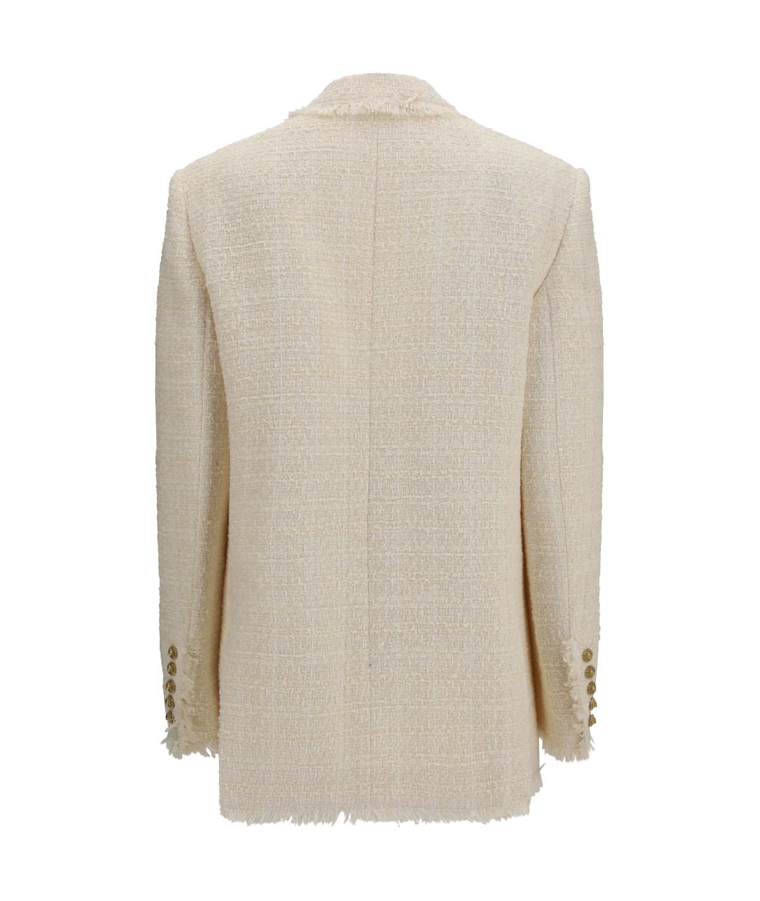 BALMAIN Бежевый полиэстеровый жакет/пиджак, фото 2