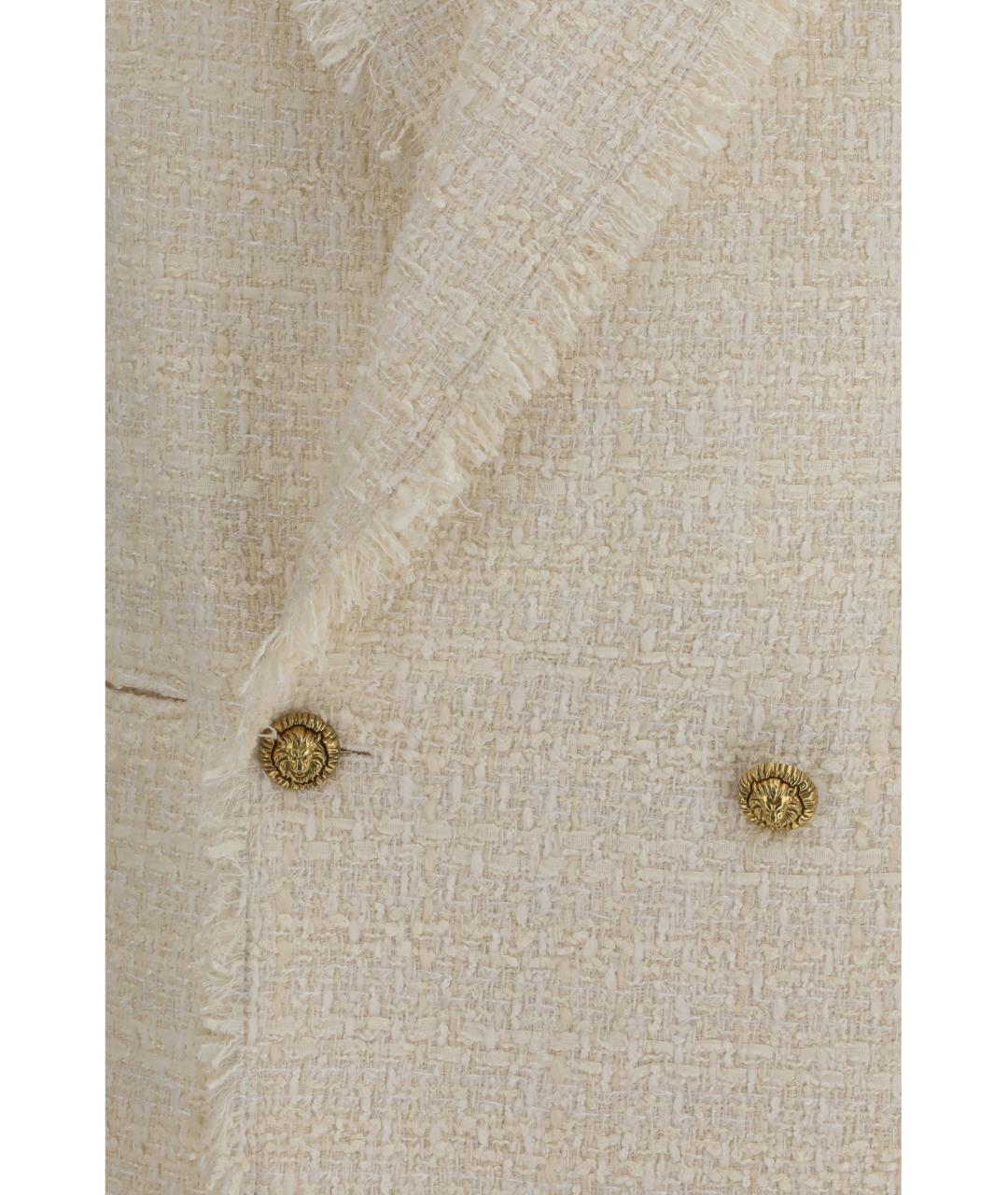 BALMAIN Бежевый полиэстеровый жакет/пиджак, фото 3