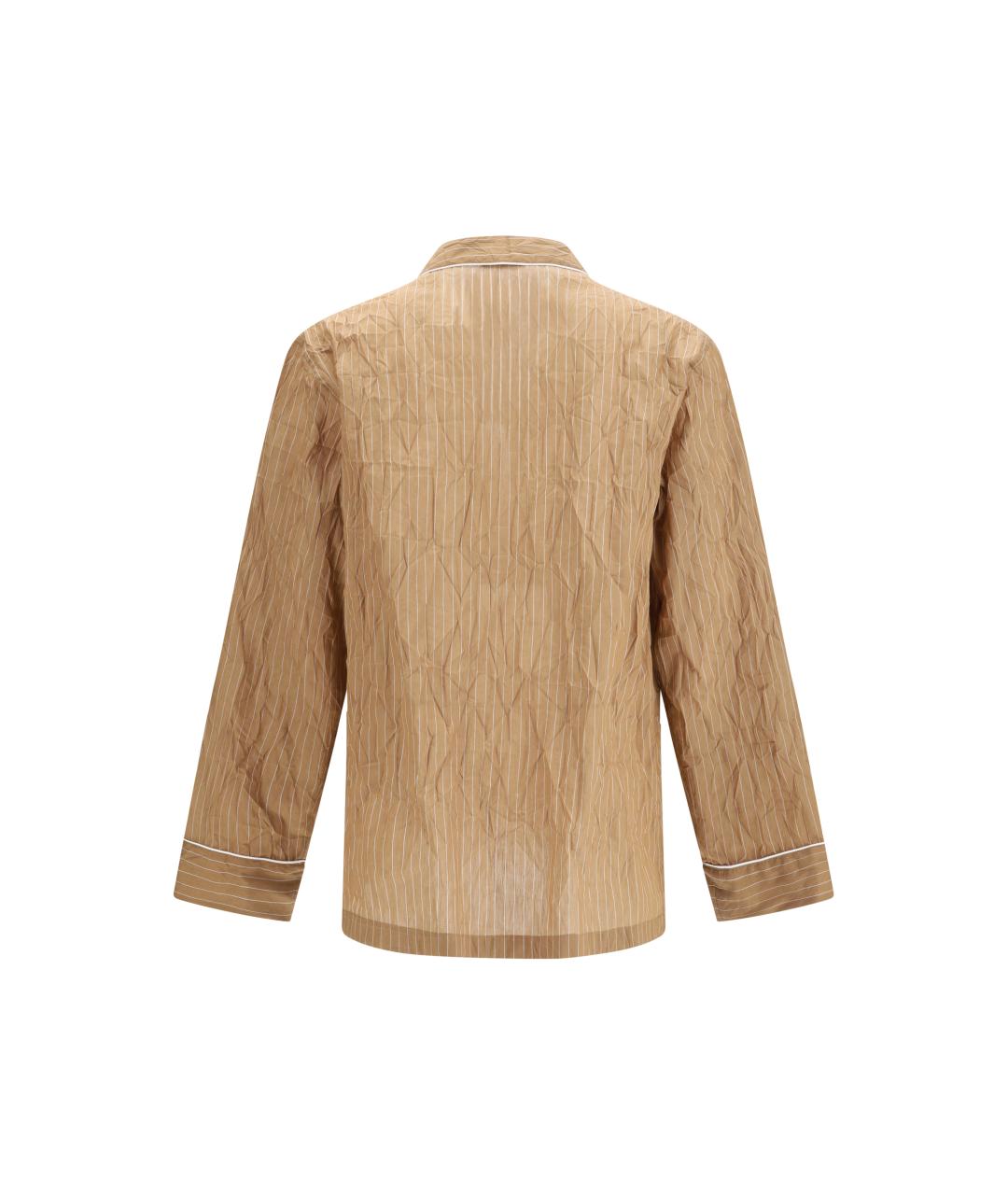 DOLCE&GABBANA Бежевая льняная кэжуал рубашка, фото 2