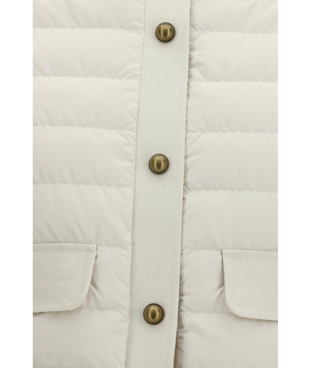 MONCLER Белая полиамидовая куртка, фото 3