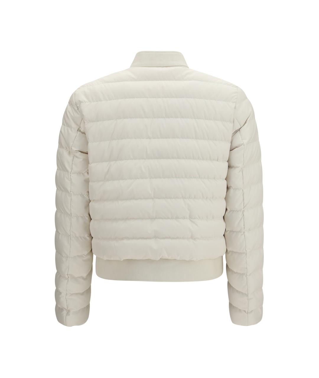 MONCLER Белая полиамидовая куртка, фото 2