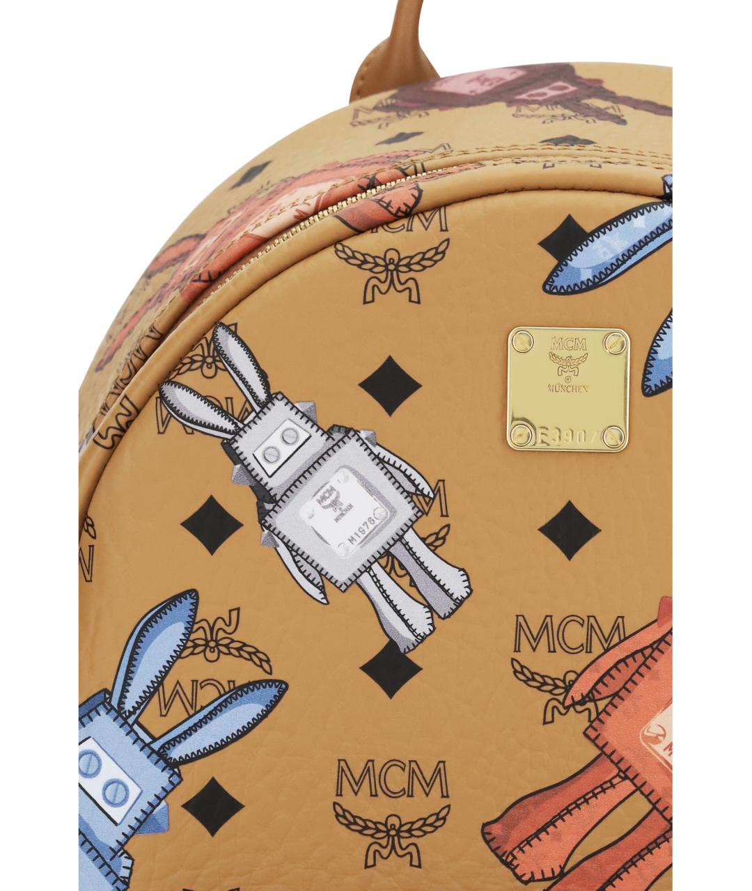 MCM Коричневый рюкзак из искусственной кожи, фото 3