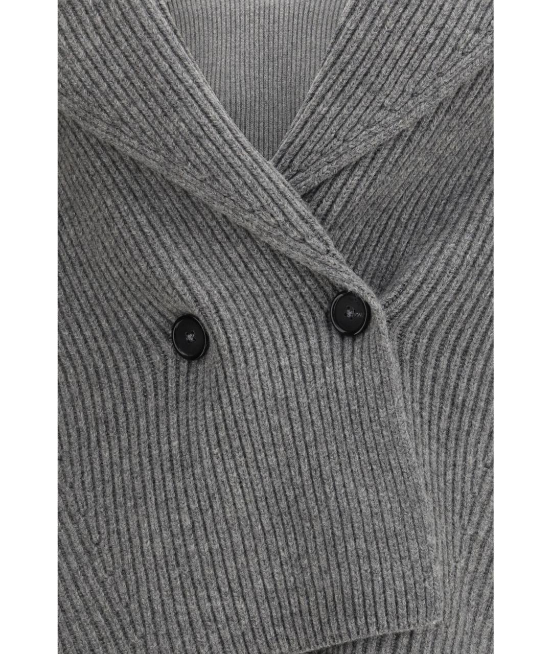 TOTEME Серый шерстяной кардиган, фото 3