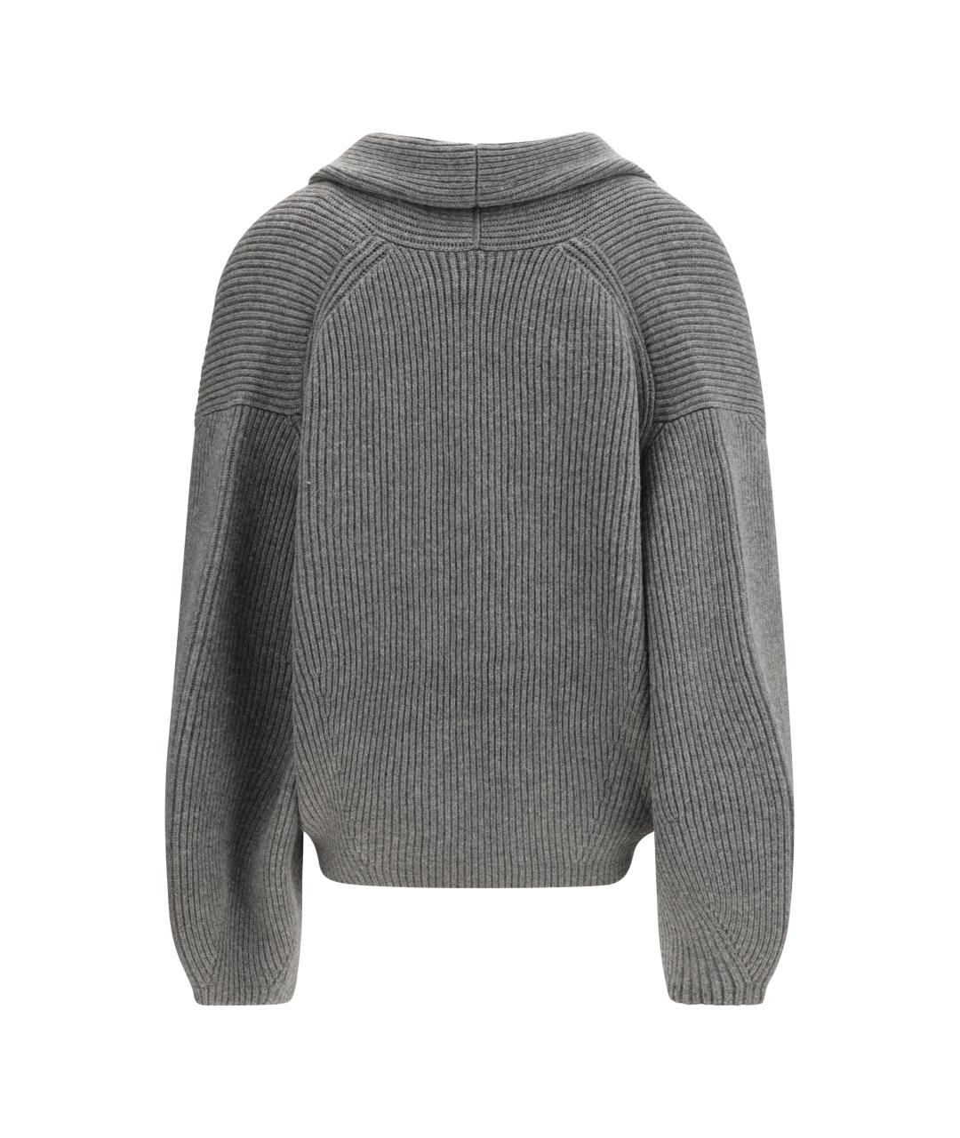 TOTEME Серый шерстяной кардиган, фото 2