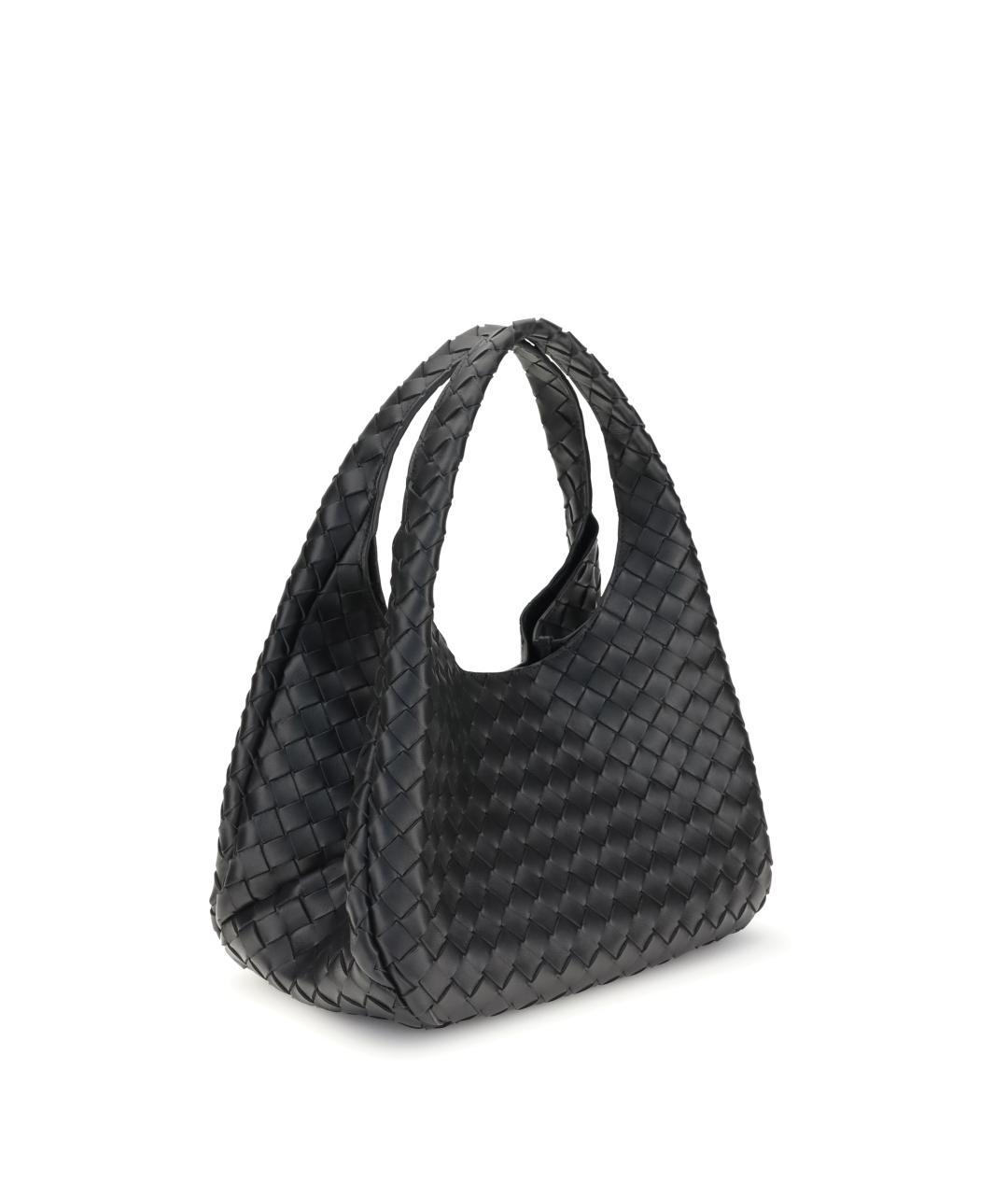 BOTTEGA VENETA Черная кожаная сумка тоут, фото 3